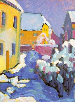 Wassily Kandinsky : Cemetery and Vicarage in Kochel
